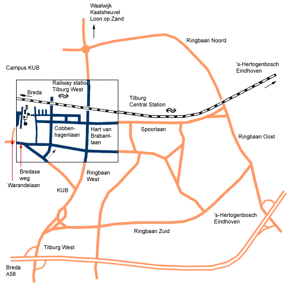 A map of Tilburg
